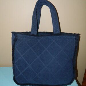 Mark & Graham Terry Beach Tote Navy NWOT